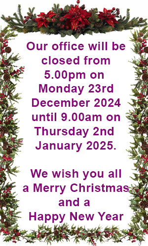 Christmas closing times 2024/25